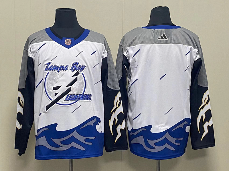 Men's Tampa Bay Lightning White Blank Jersey